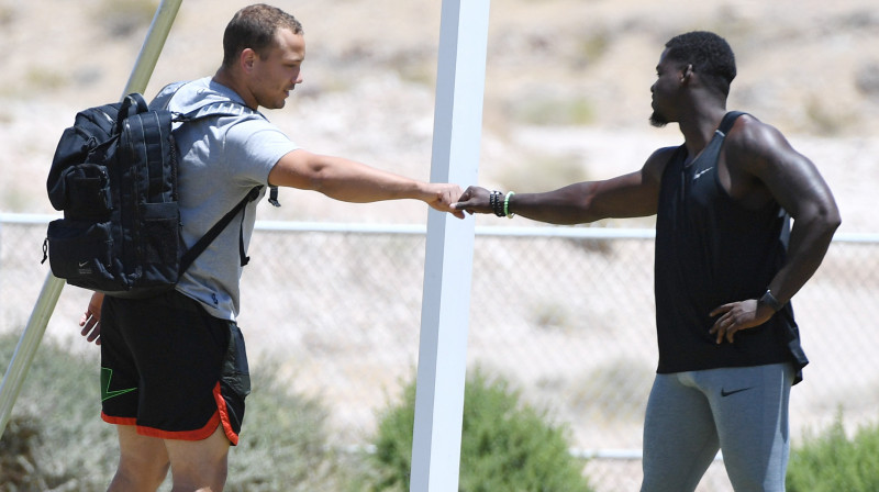 Lasvegasas "Raiders" spēlētāji pavasara treniņos
Foto: GETTY IMAGES/Scanpix
