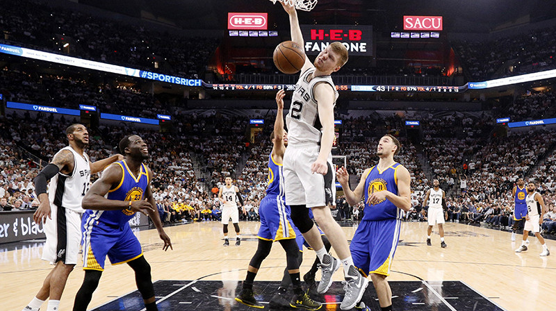 Dāvis Bertāns Rietumu konferences finālā. Foto: USA Today Sports/Scanpix