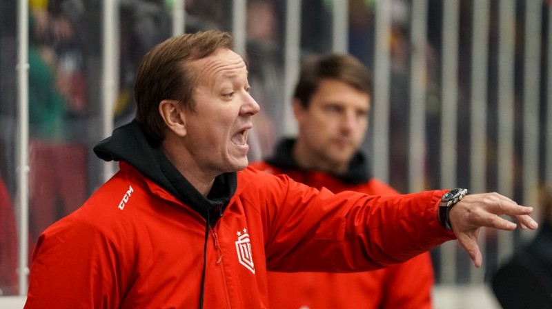 Rīgas "Dinamo" galvenais treneris Pēteris Skudra. Foto: Raimonds Volonts, dinamoriga.lv