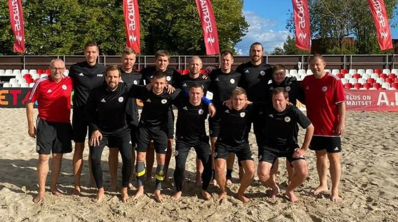 Latvijas pludmales futbola izlase. Foto: LFF