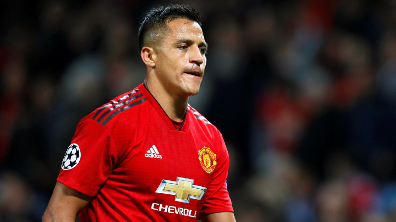 Aleksiss Sančess Mančestras ''United'' kreklā. Foto: Reuters/Scanpix