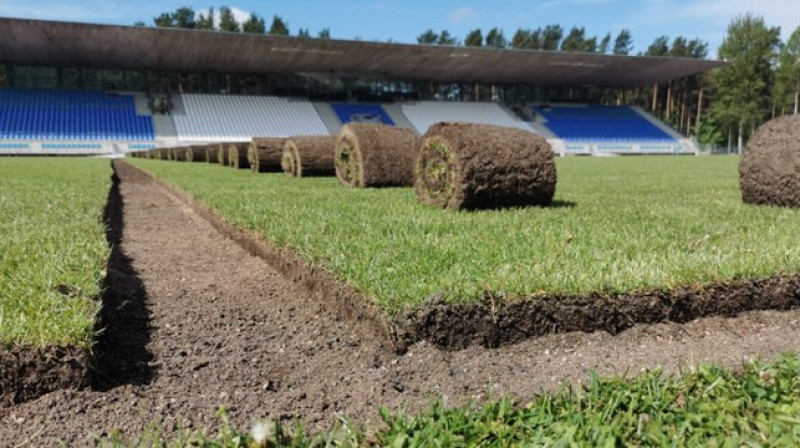 Slokas stadions Jūrmalā. Foto: LFF