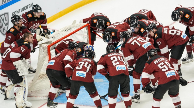 Rīgas ''Dinamo'' komanda. Foto: Raimonds Volonts/dinamoriga.lv