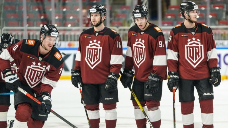 Miks Indrašis, Mārtiņš Dzierkals, Daniels Bērziņš un Patriks Zabusovs. Foto: Raimonds Volonts, Dinamo Rīga