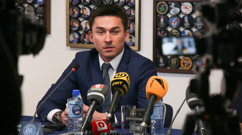 Baltkrievijas Hokeja federācijas prezidents Dmitrijs Baskovs. Foto: hcdinamo.by