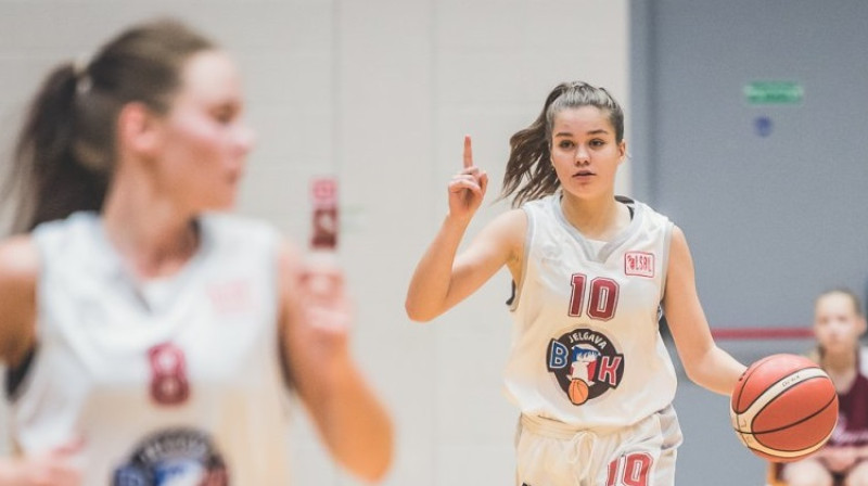Enija Ķīvīte: 21 punkts uzvarā pār Saldus komandu. Foto: BK Jelgava