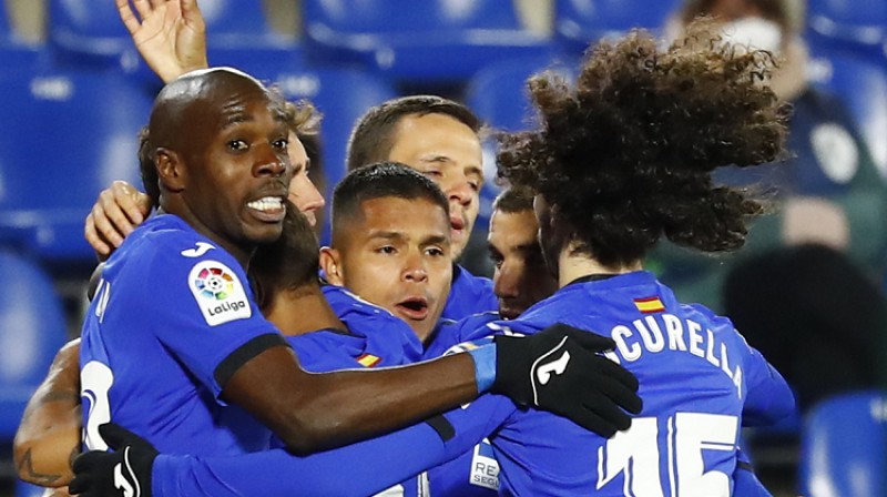"Getafe" pēc realizētās pendeles. Foto: Reuters/Scanpix
