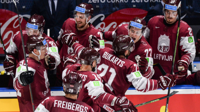 Latvijas izlase. Foto: AFP/Scanpix