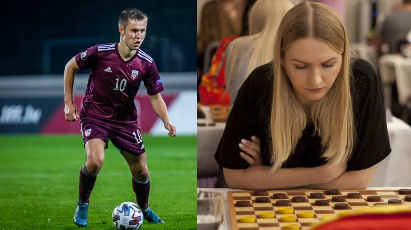 Foto: Latvijas Futbola federācija un Latvijas Dambretes federācija