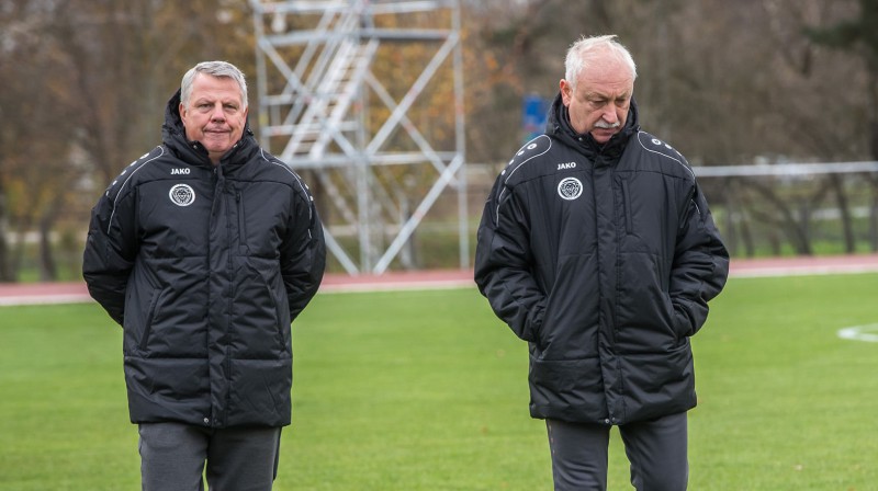 Romāns Lajuks un Mihails Koņevs. Foto: Zigismunds Zālmanis/Riga FC