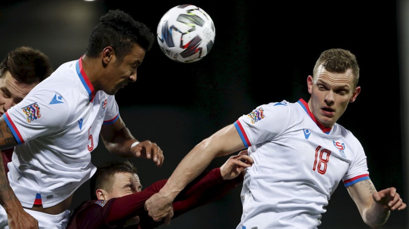 Fēru salu futbolisti. Foto: Reuters/Scanpix