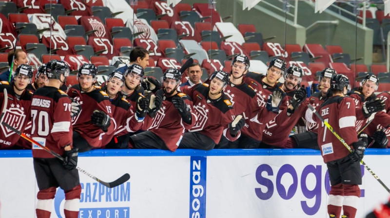 Rīgas ''Dinamo'' komandas soliņš. Foto: Kaspars Volonts/dinamoriga.lv