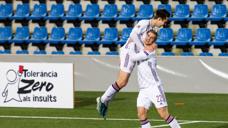 Jānis Ikaunieks un Vladislavs Gutkovskis. Foto: LFF