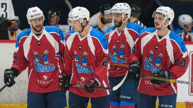 Davids Levins, Raivis Ansons, Jānis Jaks un Emīls Ģēģeris. Foto: HK Zemgale