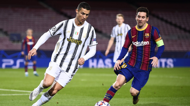 Krištianu Ronaldu un Lionels Mesi. Foto: imago images/Gribaudi/ImagePhoto/Scanpix