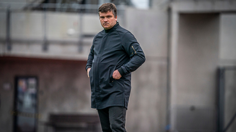 Andris Riherts "Daugavas" stadionā / Foto: Nora Krevņeva-Baibakova