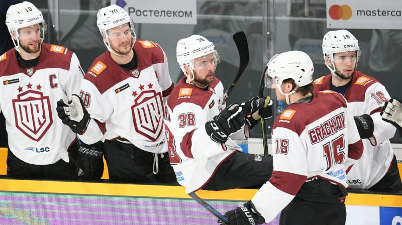 Rīgas "Dinamo" hokejisti. Foto: dinamoriga.lv