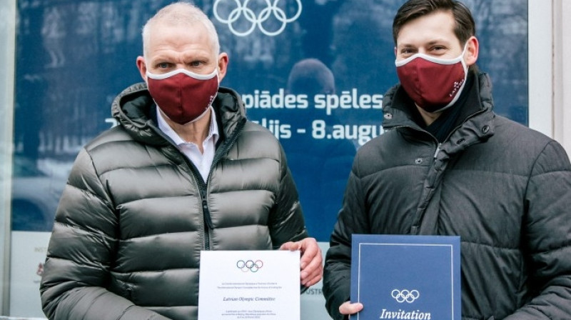 Žoržs Tikmers un Kārlis Lejnieks. Foto: Latvijas Olimpiskā komiteja