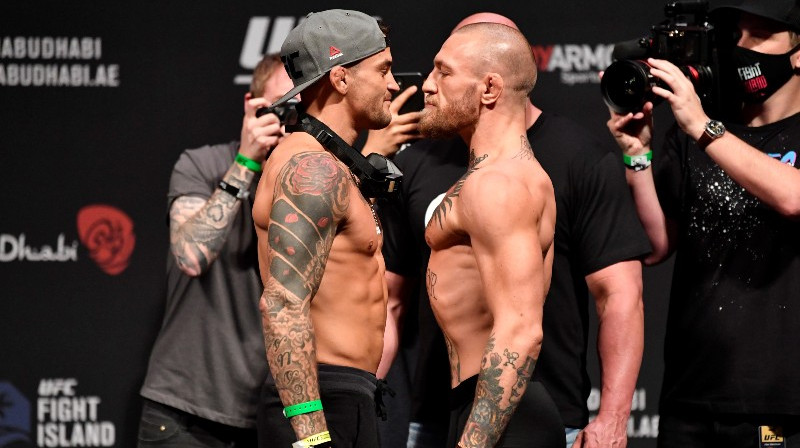 Dastins Porjē pret Konoru Makgregoru. Foto: USA Today Sports/Scanpix