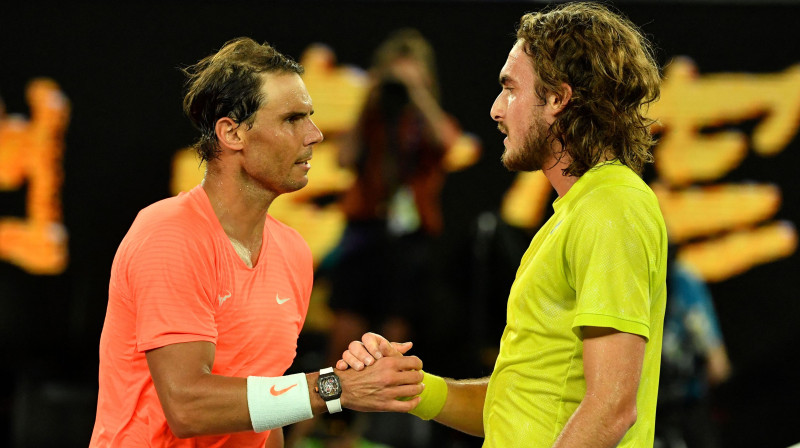 Rafaels Nadals un Stefanoss Cicipass. Foto: AFP/Scanpix