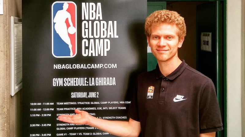 Broņislavs Vavžiņčuks NBA ''Global Camp 2018'' Trevīzo, Itālijā. Foto: no personīgā arhīva.