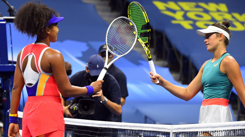 Naomi Osaka un Dženifera Breidija "US Open" pusfinālā
