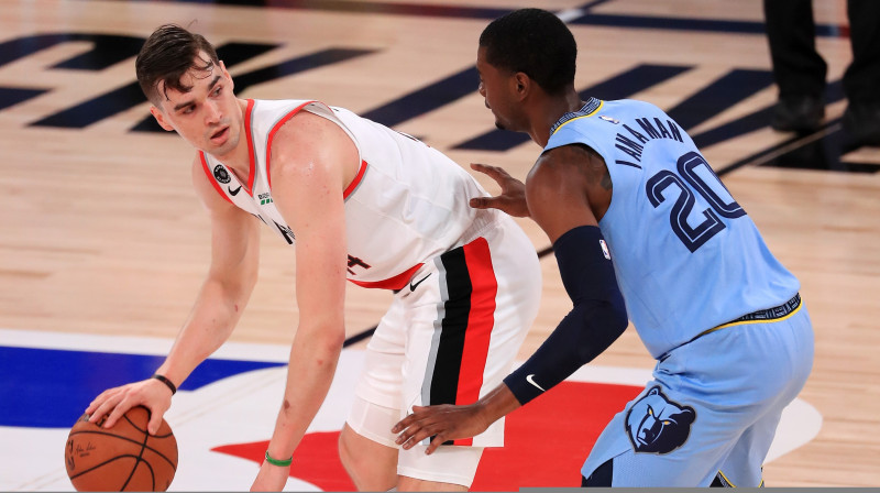 Mario Hezonja ar bumbu NBA <i>burbulī</i>. Foto: AFP