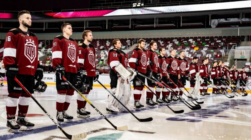 Rīgas ''Dinamo'' komanda. Foto: Raimonds Volonts/dinamoriga.lv