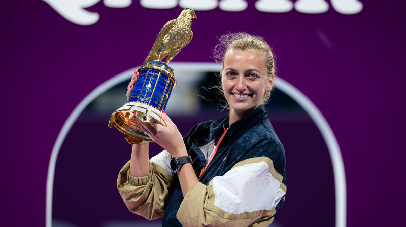 Petra Kvitova – divkārtēja Dohas čempione. Foto: AFP/Scanpix