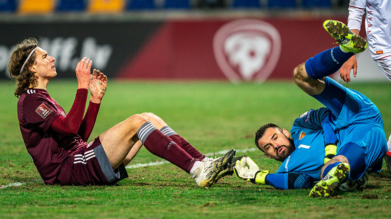 Roberts Uldriķis (pa kreisi). Foto: LFF