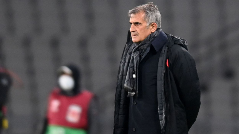 Turcijas futbola izlases galvenais treneris Šenols Ginešs. Foto: AFP/Scanpix