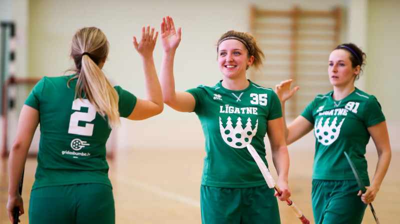 Elīza Elizabete Bērziņa (#35). Foto: Ritvars Raits, floorball.lv
