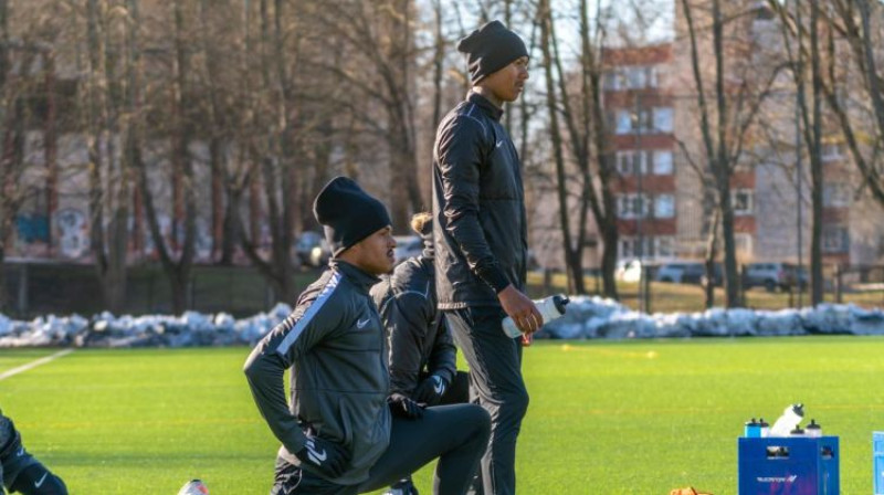 "Noah" spēlētāji marta sākumā - vai viņi vispār vēl ir komandā? Foto: FC Noah