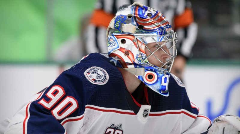 Elvis Merzļikins. Foto: Jerome Miron/USA Today Sports/Scanpix