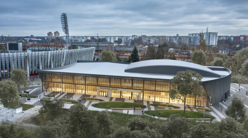 Daugavas ledus halles vizualizācija. Foto: daugavasstadions.lv