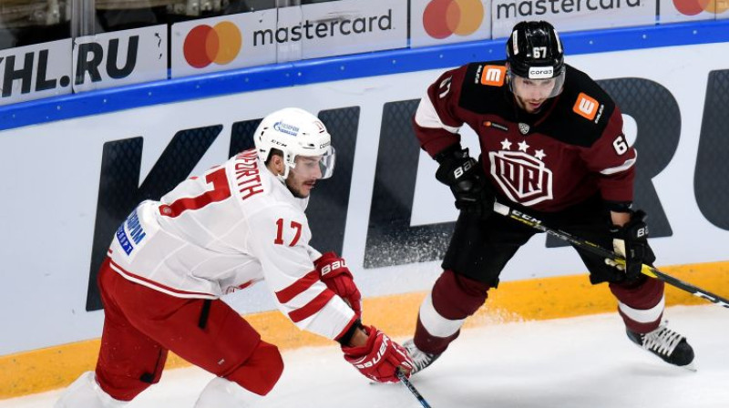 Džastins Denforts pret Rīgas "Dinamo". Foto: Edijs Pālens/Zumapress.com/Scanpix