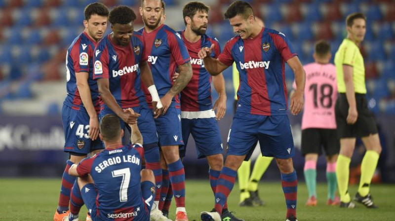 ''Levante'' svin punkta iegūšanu pret ''Barcelona''. Foto: Imago Images/Scanpix