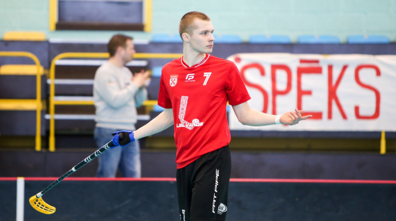 Niks Blumfelds (Lielvārde/Fat Pipe). Foto: Ritvars Raits, floorball.lv