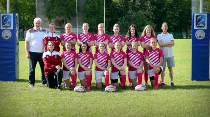 Latvijas sieviešu regbija-7 izlase. Foto: Juris Bērziņš-Soms/rugby-latvia.lv