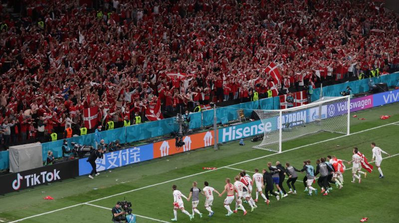Dānijas izlase. Foto: Reuters/Scanpix