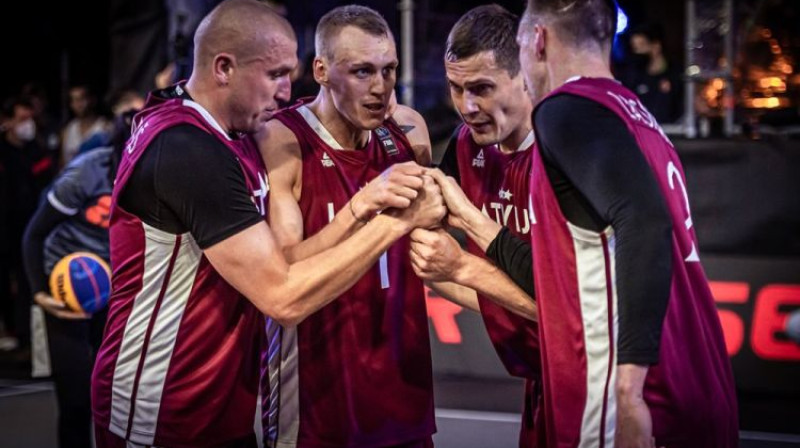 Latvijas 3x3 basketbola izlase. Foto: basket.lv