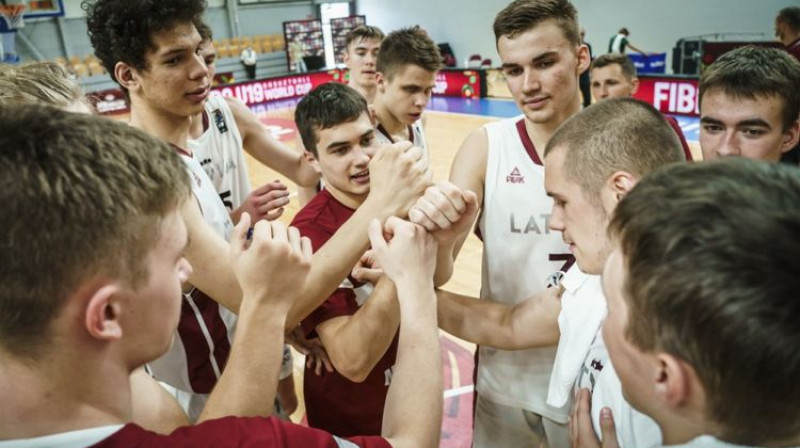 Latvijas U19 izlase. Foto: FIBA