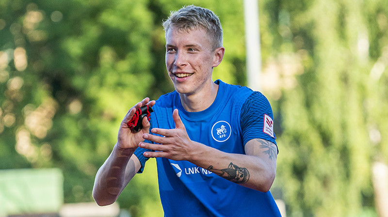 RFS divu vārtu autors Žiga Lipuščeks. Foto: Nora Krevņeva-Baibakova