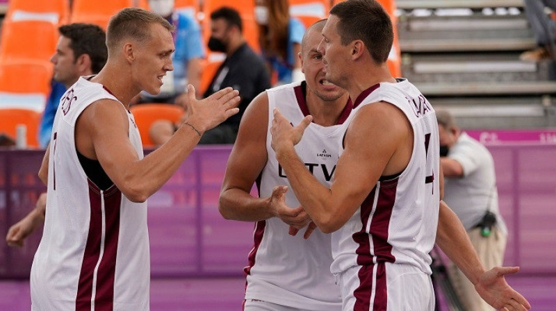 Latvijas basketbolisti parādīja, uz ko spējīgi. Foto: f64