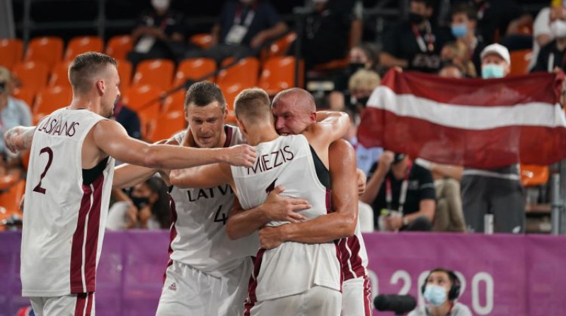 Latvijas 3x3 basketbola izlase. Foto: F64