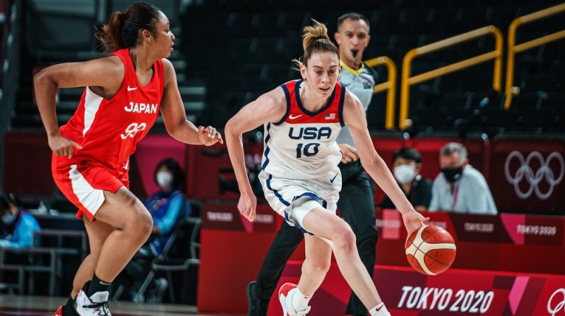 Breana Stjuarte 2021. gada 30. jūlijā. Foto: FIBA