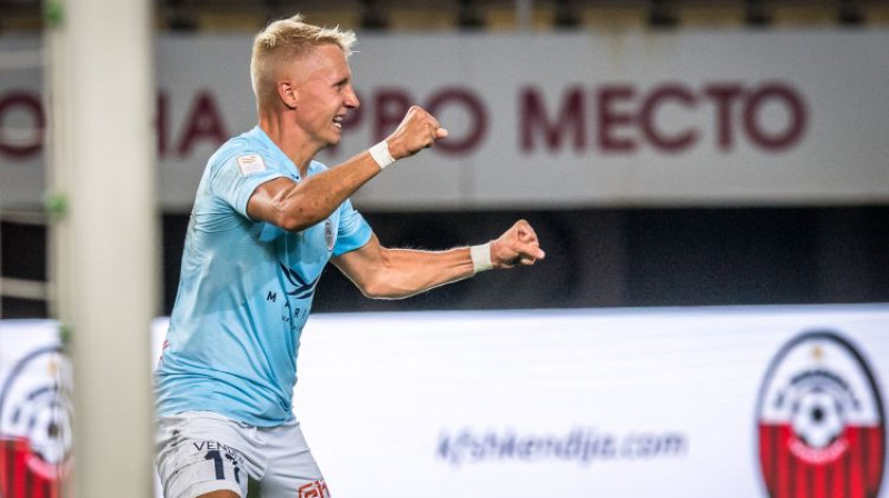 "Riga" līderis Mikaels Soisalo Eirokausos izcēlies ar vārtu guvumu un trim rezultatīvām piespēlēm. Foto: Zigismunds Zālmanis, rigafc.lv