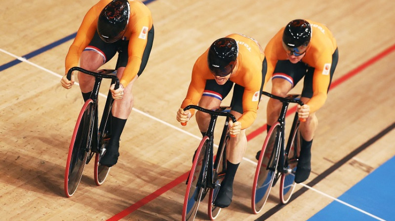 Nīderlandes komanda pārtrauca Lielbritānijas trīs titulu sēriju. Foto: Reuters/Scanpix