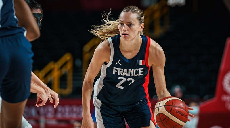 Marina Žohanesa: uzvaras metiens pret Spāniju. Foto: FIBA