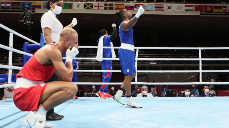 Arlens Lopess svin uzvaru. Foto: Reuters/Scanpix